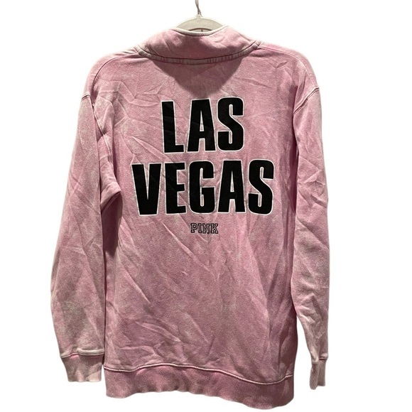 ⭐️VS PINK BABY PINK LOS VEGAS LV PULLOVER HALF ZIP XS-S⭐️ - Picture 1 of 5